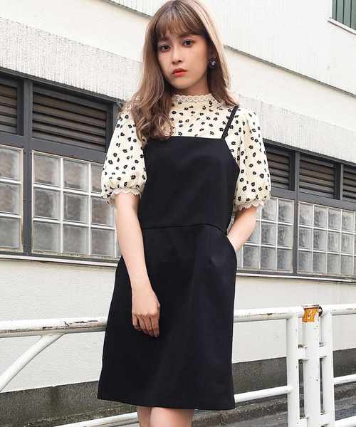 one after another NICE CLAUP(ワンアフターアナザーナイスクラップ)の「レース付きプチハイFlowerブラウス(シャツ/ブラウス・レディース・アイボリー/ホワイト系その他/ブラック/ブラック系その他・FREE)」の15枚目の写真