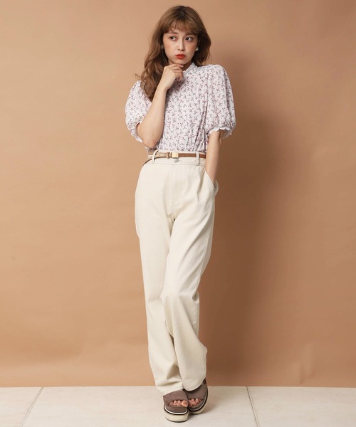 one after another NICE CLAUP(ワンアフターアナザーナイスクラップ)の「レース付きプチハイFlowerブラウス(シャツ/ブラウス・レディース・アイボリー/ホワイト系その他/ブラック/ブラック系その他・FREE)」の19枚目の写真