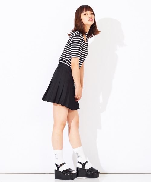 WEGO（ウィゴー）の「WEGO/無地プリーツミニスカート（スカート・レディース・ブラック/ネイビー/パープル・X-SMALL/MEDIUM/SMALL/LARGE）」の14枚目の写真