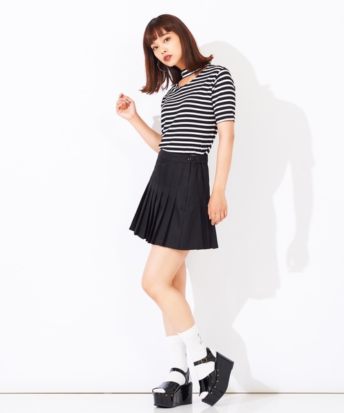 WEGO（ウィゴー）の「WEGO/無地プリーツミニスカート（スカート・レディース・ブラック/ネイビー/パープル・X-SMALL/MEDIUM/SMALL/LARGE）」の15枚目の写真