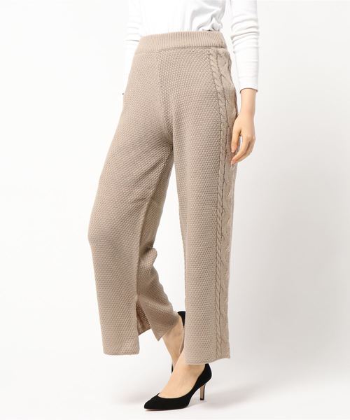 rps（アールピーエス）の「ケーブル編みニットパンツ（その他パンツ・レディース・ベージュ/ネイビー/アイボリー・M）」の17枚目の写真