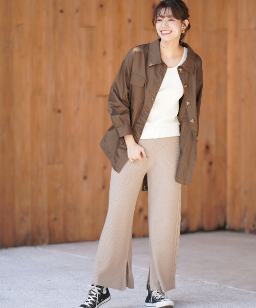 rps（アールピーエス）の「ケーブル編みニットパンツ（その他パンツ・レディース・ベージュ/ネイビー/アイボリー・M）」の15枚目の写真