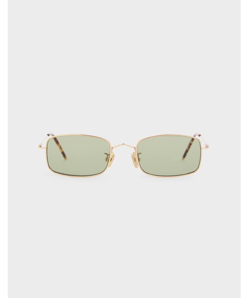 CHARLES & KEITH(チャールズ & キース)の「アセテート レクタングラーサングラス / Acetate Rectangular Sunglasses(サングラス・レディース・グリーン/ブルー・FREE)」の2枚目の写真