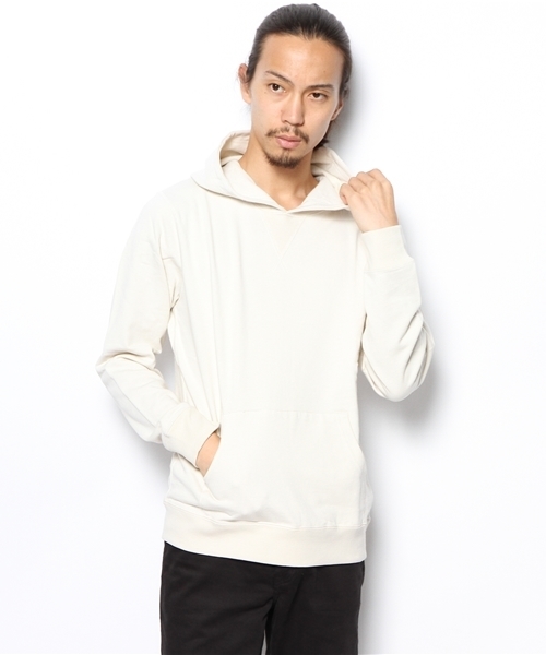 WEGO(ウィゴー)の「WEGO/シリコン加工プルパーカー(パーカー・メンズ・オフホワイト/サックスブルー・LARGE/MEDIUM)」の2枚目の写真