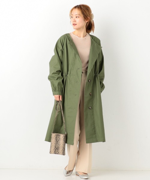 archives（アルシーヴ）の「変わり織りガスコート（ミリタリージャケット・レディース・ベージュ/カーキ/アイボリー・MEDIUM）」の3枚目の写真