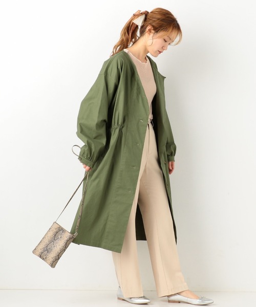 archives（アルシーヴ）の「変わり織りガスコート（ミリタリージャケット・レディース・ベージュ/カーキ/アイボリー・MEDIUM）」の14枚目の写真