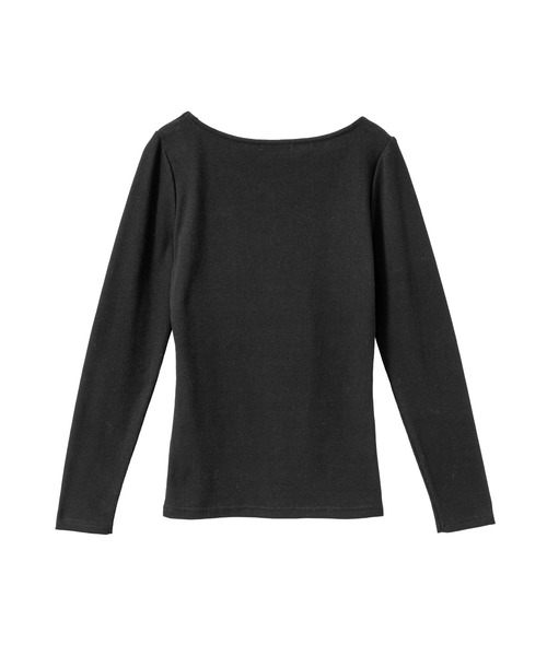 Newlyme（ニューリーミー）の「ハートネックリブトップス（Tシャツ/カットソー・レディース・ホワイト/ブラック/グレー/ピンク/ブルー/モカ/ラベンダー/グリーン系その他・MEDIUM/LARGE）」の10枚目の写真