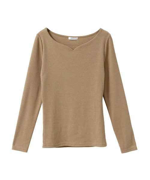 Newlyme（ニューリーミー）の「ハートネックリブトップス（Tシャツ/カットソー・レディース・ホワイト/ブラック/グレー/ピンク/ブルー/モカ/ラベンダー/グリーン系その他・MEDIUM/LARGE）」の18枚目の写真