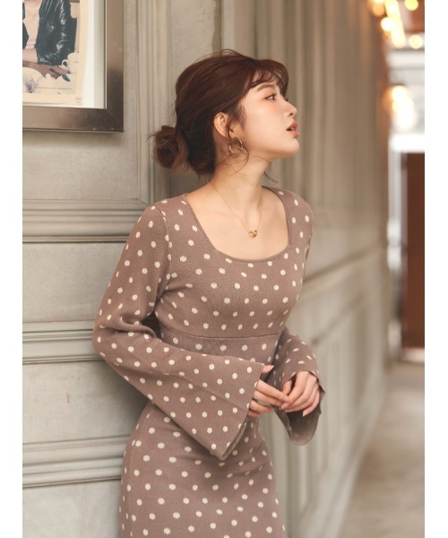 Darich（ダーリッチ）の「ドットロングニットOP（ワンピース）」 - WEAR
