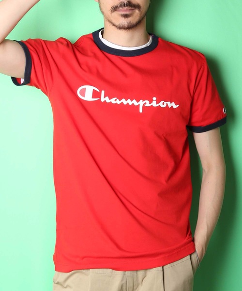 Champion(チャンピオン)の「【CHAMPION/チャンピオン】スクリプトロゴリンガーTシャツ C8-R329 ブランドロゴ プリント(Tシャツ/カットソー・メンズ・ホワイト/ブラック/グレー/レッド/ブルー/レッド系その他・MEDIUM/X-LARGE/LARGE)」の6枚目の写真