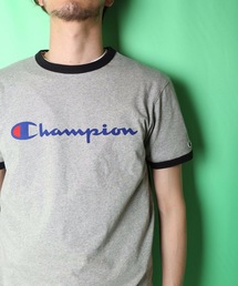 【CHAMPION/チャンピオン】スクリプトロゴリンガーTシャツ C8-R329 ブランドロゴ プリント