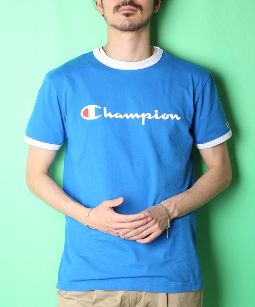 Champion(チャンピオン)の「【CHAMPION/チャンピオン】スクリプトロゴリンガーTシャツ C8-R329 ブランドロゴ プリント(Tシャツ/カットソー・メンズ・ホワイト/ブラック/グレー/レッド/ブルー/レッド系その他・MEDIUM/X-LARGE/LARGE)」の19枚目の写真