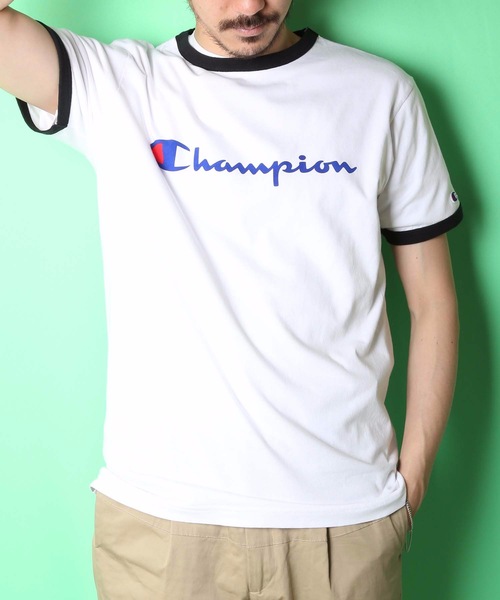 Champion(チャンピオン)の「【CHAMPION/チャンピオン】スクリプトロゴリンガーTシャツ C8-R329 ブランドロゴ プリント(Tシャツ/カットソー・メンズ・ホワイト/ブラック/グレー/レッド/ブルー/レッド系その他・MEDIUM/X-LARGE/LARGE)」の16枚目の写真