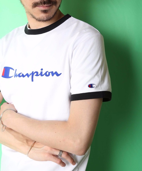 Champion(チャンピオン)の「【CHAMPION/チャンピオン】スクリプトロゴリンガーTシャツ C8-R329 ブランドロゴ プリント(Tシャツ/カットソー・メンズ・ホワイト/ブラック/グレー/レッド/ブルー/レッド系その他・MEDIUM/X-LARGE/LARGE)」の15枚目の写真