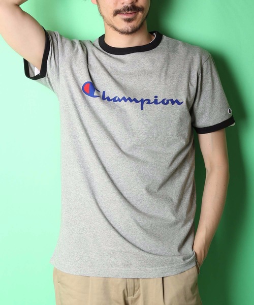 Champion(チャンピオン)の「【CHAMPION/チャンピオン】スクリプトロゴリンガーTシャツ C8-R329 ブランドロゴ プリント(Tシャツ/カットソー・メンズ・ホワイト/ブラック/グレー/レッド/ブルー/レッド系その他・MEDIUM/X-LARGE/LARGE)」の14枚目の写真