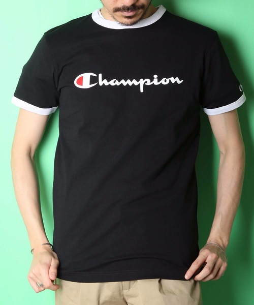 Champion(チャンピオン)の「【CHAMPION/チャンピオン】スクリプトロゴリンガーTシャツ C8-R329 ブランドロゴ プリント(Tシャツ/カットソー・メンズ・ホワイト/ブラック/グレー/レッド/ブルー/レッド系その他・MEDIUM/X-LARGE/LARGE)」の9枚目の写真