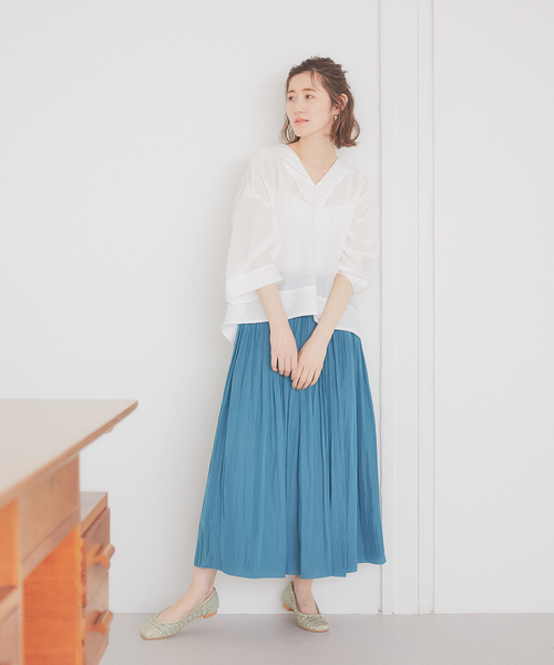 PICHE ABAHOUSE（ピシェ アバハウス）の「メッシュスクエアフラットシューズ（パンプス・レディース・アイボリー/ブロンズ/グリーン/シルバー・37/34/36/35/39/38/40）」の5枚目の写真