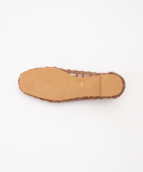 PICHE ABAHOUSE（ピシェ アバハウス）の「メッシュスクエアフラットシューズ（パンプス・レディース・アイボリー/ブロンズ/グリーン/シルバー・37/34/36/35/39/38/40）」の13枚目の写真