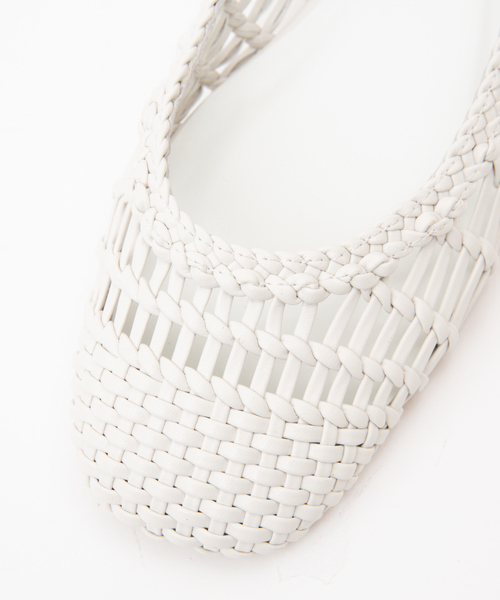 PICHE ABAHOUSE（ピシェ アバハウス）の「メッシュスクエアフラットシューズ（パンプス・レディース・アイボリー/ブロンズ/グリーン/シルバー・37/34/36/35/39/38/40）」の14枚目の写真