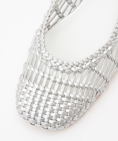 PICHE ABAHOUSE（ピシェ アバハウス）の「メッシュスクエアフラットシューズ（パンプス・レディース・アイボリー/ブロンズ/グリーン/シルバー・37/34/36/35/39/38/40）」の16枚目の写真