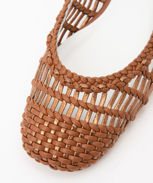 PICHE ABAHOUSE（ピシェ アバハウス）の「メッシュスクエアフラットシューズ（パンプス・レディース・アイボリー/ブロンズ/グリーン/シルバー・37/34/36/35/39/38/40）」の17枚目の写真