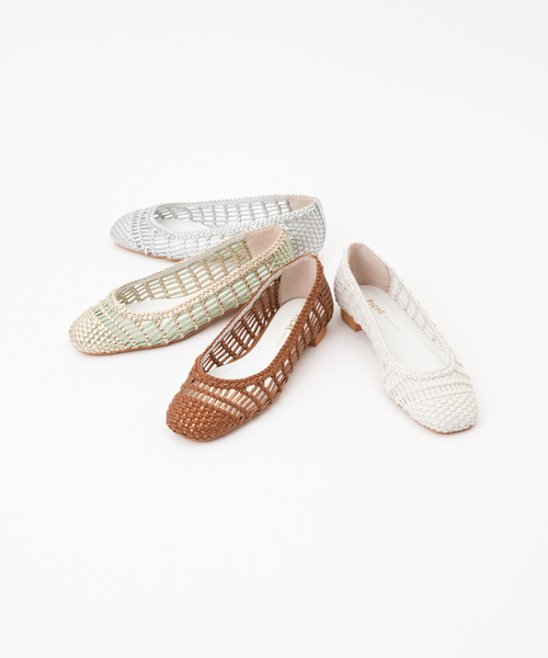 PICHE ABAHOUSE（ピシェ アバハウス）の「メッシュスクエアフラットシューズ（パンプス・レディース・アイボリー/ブロンズ/グリーン/シルバー・37/34/36/35/39/38/40）」の18枚目の写真