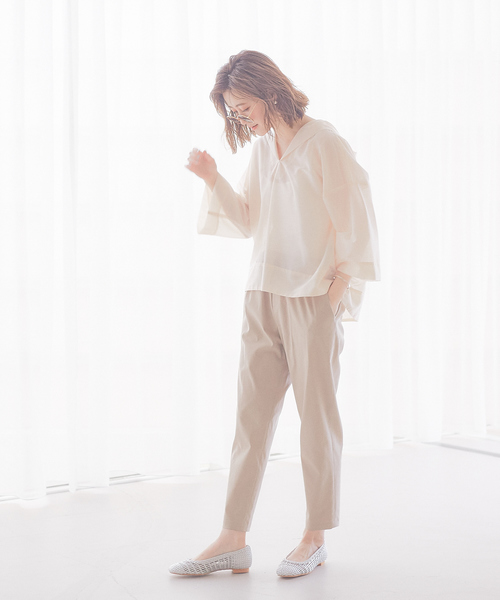 PICHE ABAHOUSE（ピシェ アバハウス）の「メッシュスクエアフラットシューズ（パンプス・レディース・アイボリー/ブロンズ/グリーン/シルバー・37/34/36/35/39/38/40）」の19枚目の写真