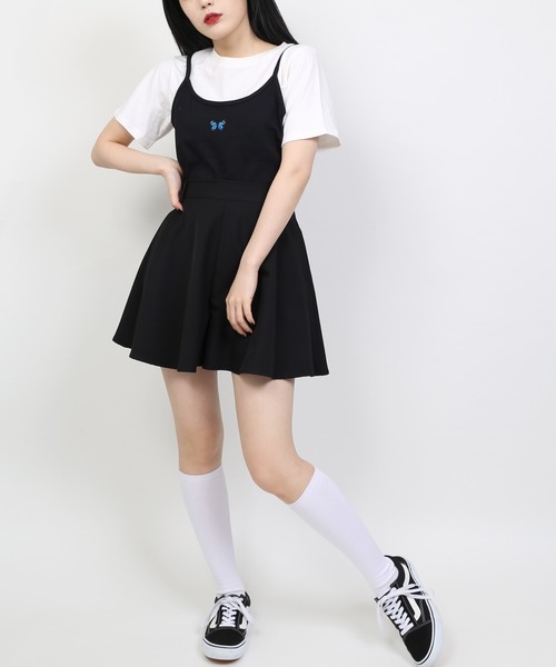 WC（ダブル シー）の「WC/【2点セット】バタフライキャミソール付きTシャツ（Tシャツ/カットソー・レディース・ピンク/ブルー/ブラック/パープル・FREE）」の8枚目の写真