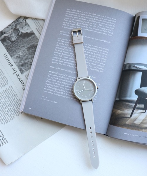 nattito(ナティート)の「〈nattito/ナティート〉Silicon Color Watch/シリコンカラーウォッチ ソダー(アナログ腕時計・レディース・ホワイト/ブラック/グレー/ピンク/ブルー/ベージュ/ライラック/ブラウン/ミント・38/28)」の14枚目の写真