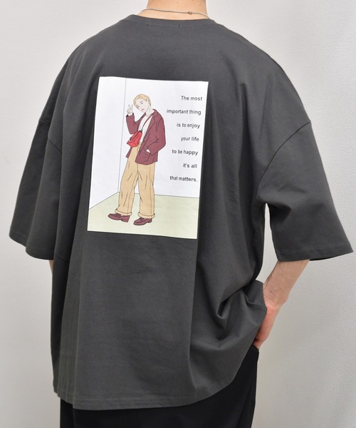 kutir(クティール)の「古着ガールプリントロゴTシャツ(Tシャツ/カットソー・メンズ・ホワイト/チャコールグレー/パープル/ライトグリーン・SMALL/MEDIUM/LARGE)」の14枚目の写真