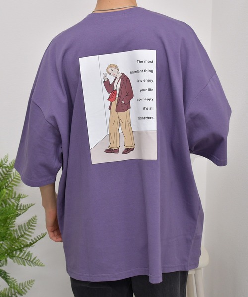 kutir(クティール)の「古着ガールプリントロゴTシャツ(Tシャツ/カットソー・メンズ・ホワイト/チャコールグレー/パープル/ライトグリーン・SMALL/MEDIUM/LARGE)」の22枚目の写真