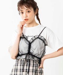 WEGO | WEGO/【２点セット】チュールキャミソールセットTシャツ(Tシャツ/カットソー)