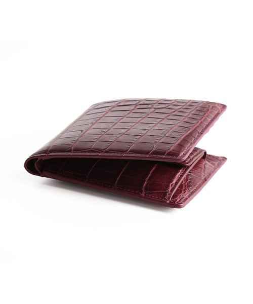 クロコダイルレザー二つ折り布無双マット加工一枚革（財布）｜sankyo shokai（サンキョウショウカイ）