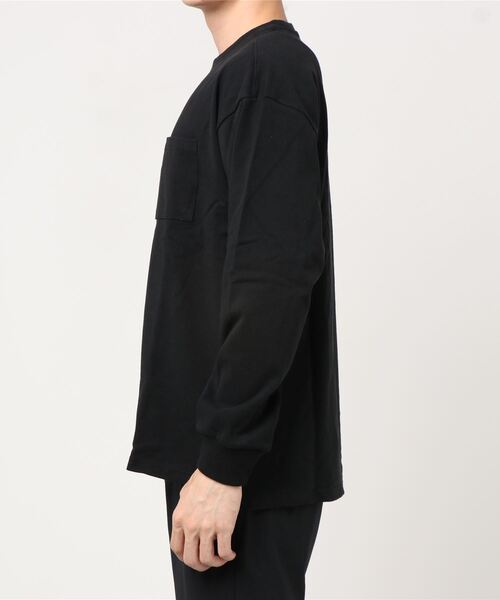 JOHN'S CLOSET（ジョンズクローゼット）の「【i】天竺クルーネック袖リブポケット付きロングTシャツ（Tシャツ/カットソー・メンズ・サックスブルー/ベージュ/ライトパープル/ホワイト/ブラック/テラコッタ/ライトベージュ/チャコールグレー/グリーン・MEDIUM/X-LARGE/LARGE）」の22枚目の写真