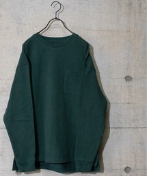 JOHN'S CLOSET | 【i】天竺クルーネック袖リブポケット付きロングTシャツ(Tシャツ/カットソー)