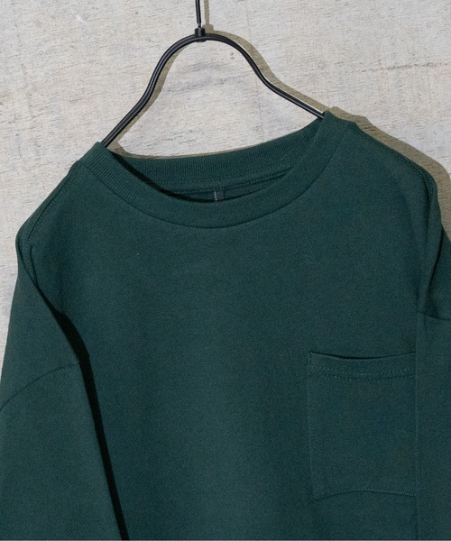 JOHN'S CLOSET（ジョンズクローゼット）の「【i】天竺クルーネック袖リブポケット付きロングTシャツ（Tシャツ/カットソー・メンズ・サックスブルー/ベージュ/ライトパープル/ホワイト/ブラック/テラコッタ/ライトベージュ/チャコールグレー/グリーン・MEDIUM/X-LARGE/LARGE）」の16枚目の写真