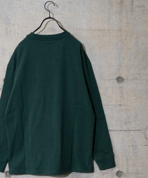 JOHN'S CLOSET（ジョンズクローゼット）の「【i】天竺クルーネック袖リブポケット付きロングTシャツ（Tシャツ/カットソー・メンズ・サックスブルー/ベージュ/ライトパープル/ホワイト/ブラック/テラコッタ/ライトベージュ/チャコールグレー/グリーン・MEDIUM/X-LARGE/LARGE）」の18枚目の写真