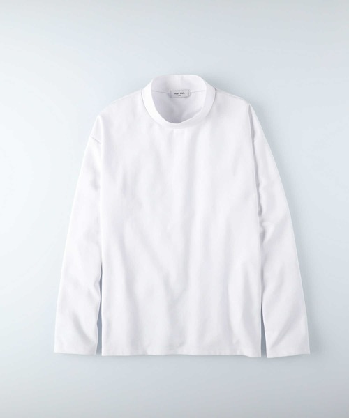 PLUS ONE（プラスワン）の「【PLUS ONE】抗菌防臭ポンチモックネックロンT（Tシャツ/カットソー・メンズ・ダークグレー/ブラック/ホワイト・XL/M/L/S）」の9枚目の写真