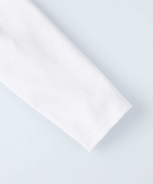 PLUS ONE（プラスワン）の「【PLUS ONE】抗菌防臭ポンチモックネックロンT（Tシャツ/カットソー・メンズ・ダークグレー/ブラック/ホワイト・XL/M/L/S）」の10枚目の写真