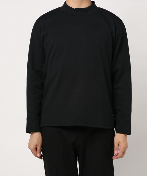 PLUS ONE（プラスワン）の「【PLUS ONE】抗菌防臭ポンチモックネックロンT（Tシャツ/カットソー・メンズ・ダークグレー/ブラック/ホワイト・XL/M/L/S）」の15枚目の写真