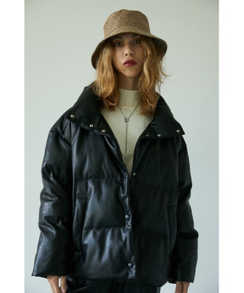 moussy FAUX LEATHER PUFFER ジャケット