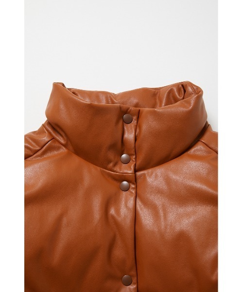 MOUSSY（マウジー）の「FAUX LEATHER PUFFER ジャケット（ダウン