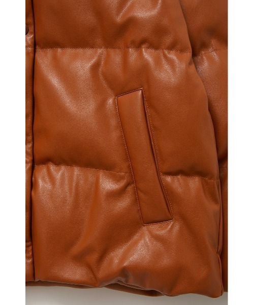 MOUSSY（マウジー）の「FAUX LEATHER PUFFER ジャケット（ダウン  