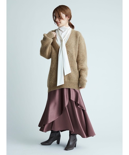 FRAY I.D（フレイアイディー）の「ボウタイサテンブラウス