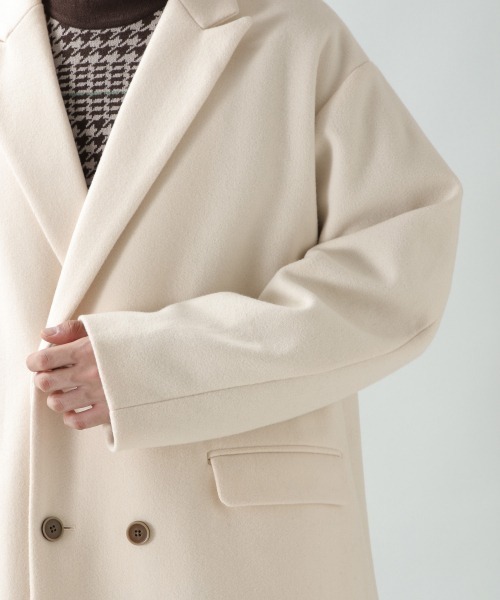 RAGEBLUE(レイジブルー)の「ケープメリノWチェスターコート/884113(チェスターコート・メンズ・ブラック/ベージュ/オフホワイト・LARGE/MEDIUM)」の13枚目の写真