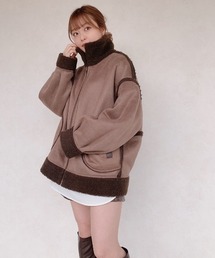 VANNIE U | ボアムートンリバーシブルショートコート(ダウンジャケット/コート)