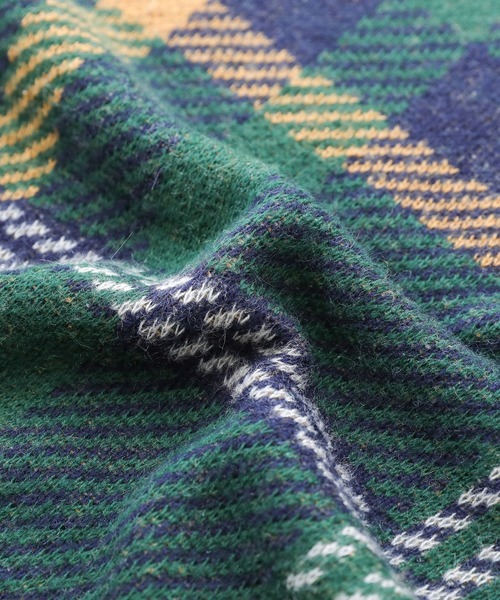 n'OrLABEL（ノアールレーベル）の「『ビッグチェック柄ニット』（ニット/セーター・レディース・グレー/グリーン・1/2）」の22枚目の写真