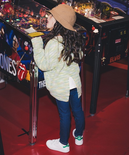 RADCHAP（ラッドチャップ）の「バックスリットミックスニット（ニット/セーター・キッズ・ベージュ/モスグリーン・S/M/L/XL）」の17枚目の写真