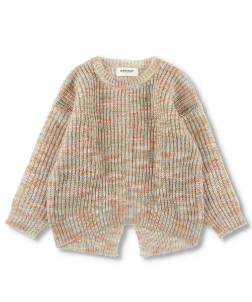 RADCHAP（ラッドチャップ）の「バックスリットミックスニット（ニット/セーター・キッズ・ベージュ/モスグリーン・S/M/L/XL）」の18枚目の写真