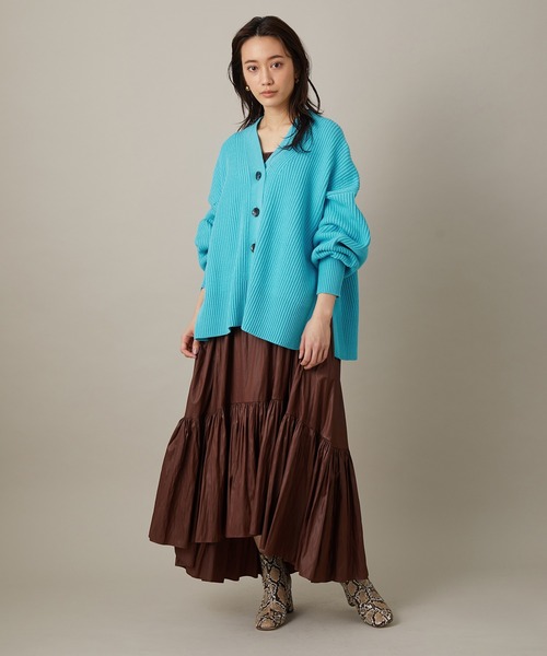 ADAM ET ROPE'（アダムエロペ）の「片畦スリットカーディガン（カーディガン/ボレロ・レディース・ホワイト/ネイビー/ターコイズブルー/イエロー・FREE）」の22枚目の写真